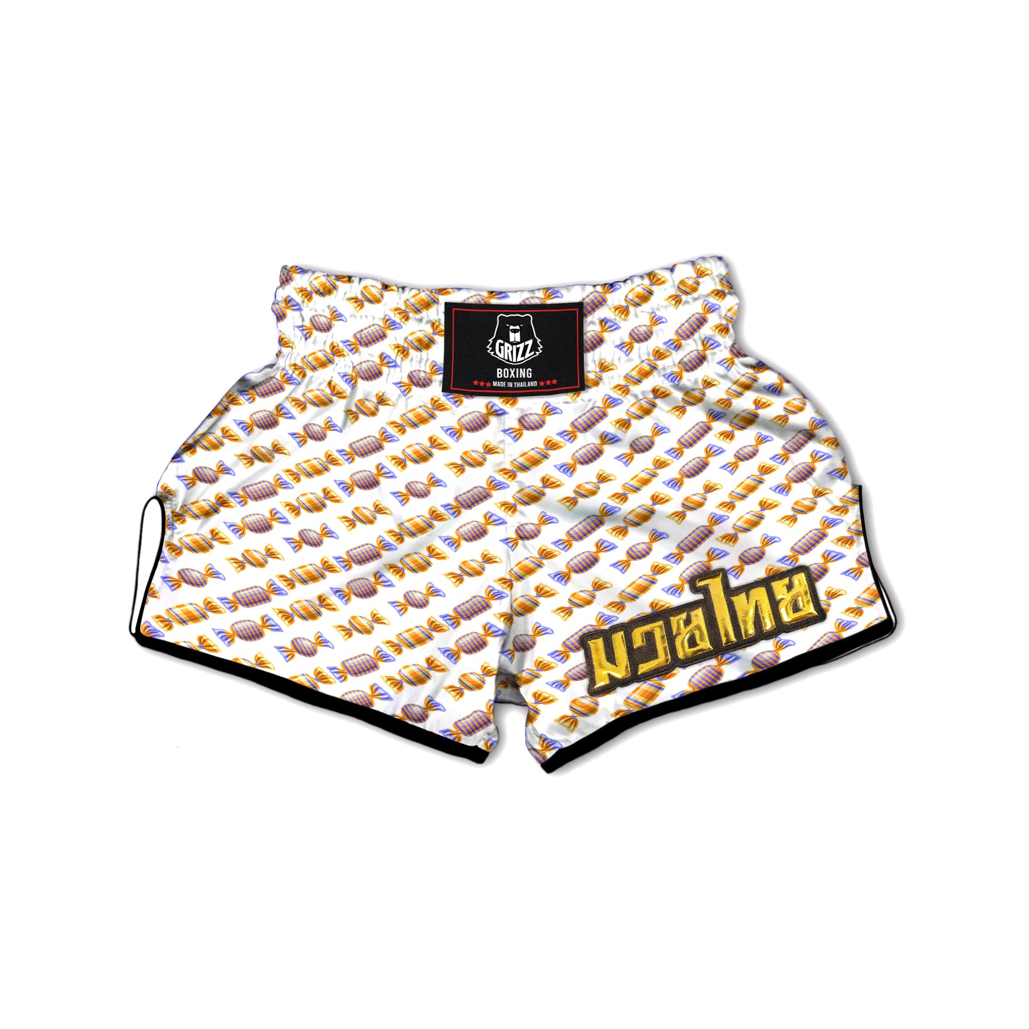 Gummy Yummy Print Pattern Muay Thai Boxing Shorts-grizzshop