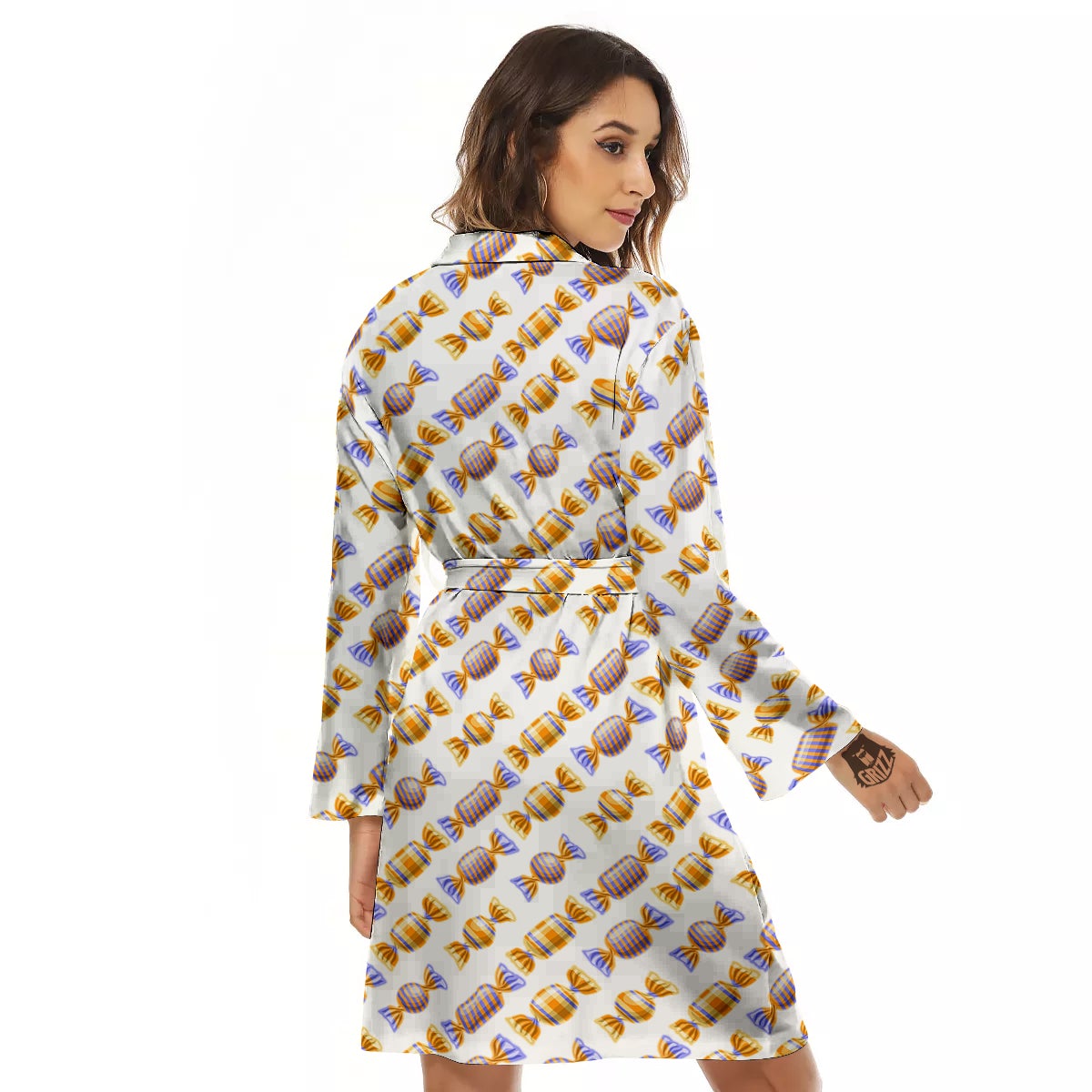 Gummy Yummy Print Pattern Women's Robe-grizzshop