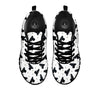 Gun Bullet White And Black Print Pattern Black Sneaker-grizzshop