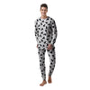 Gun Bullet White And Black Print Pattern Men's Pajamas-grizzshop