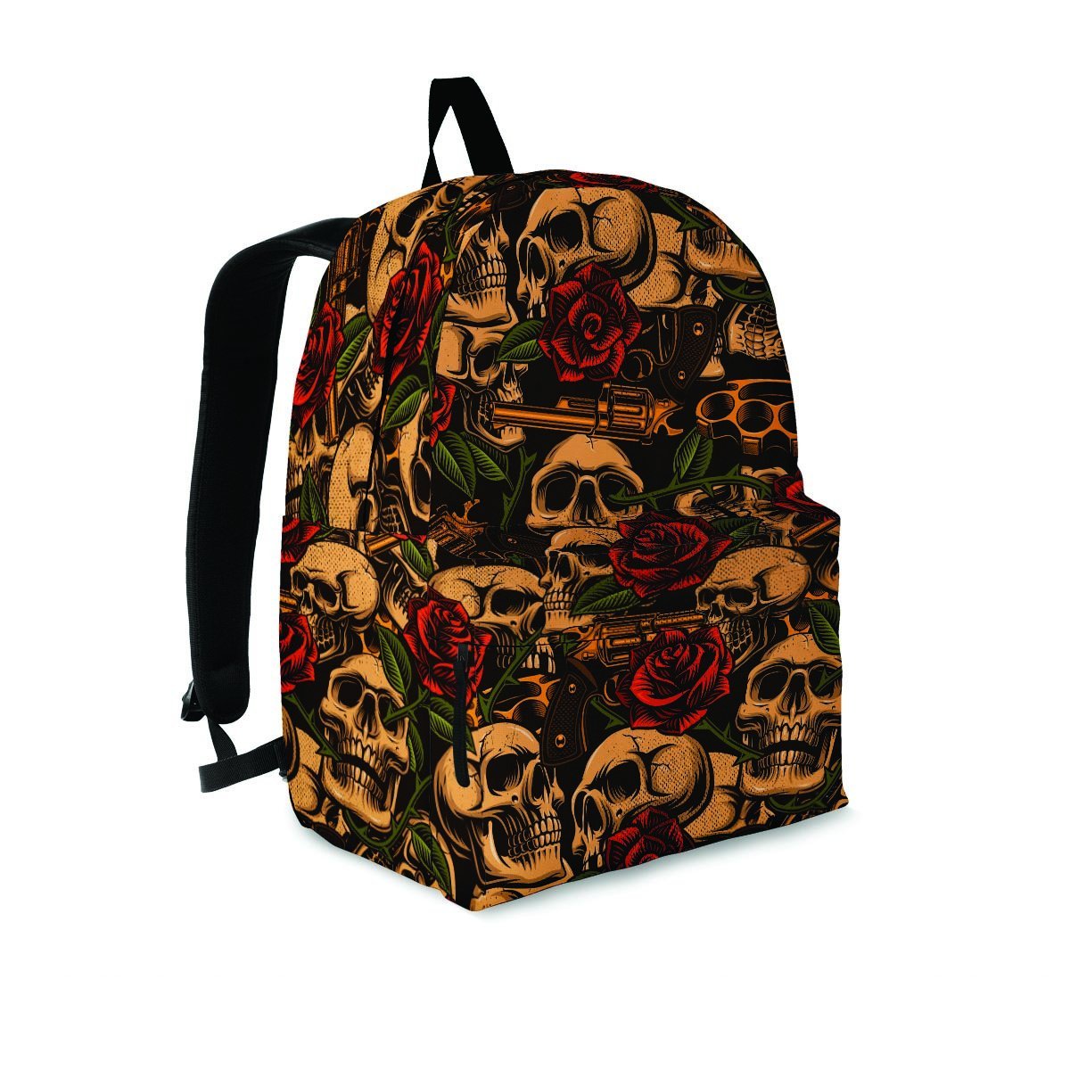 Gun Rose Skull Backpack-grizzshop