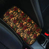 Gun Rose Skull Car Console Cover-grizzshop