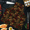 Gun Rose Skull Men's Apron-grizzshop