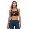 Gun Rose Skull Sports Bra-grizzshop