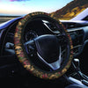 Gun Rose Skull Steering Wheel Cover-grizzshop