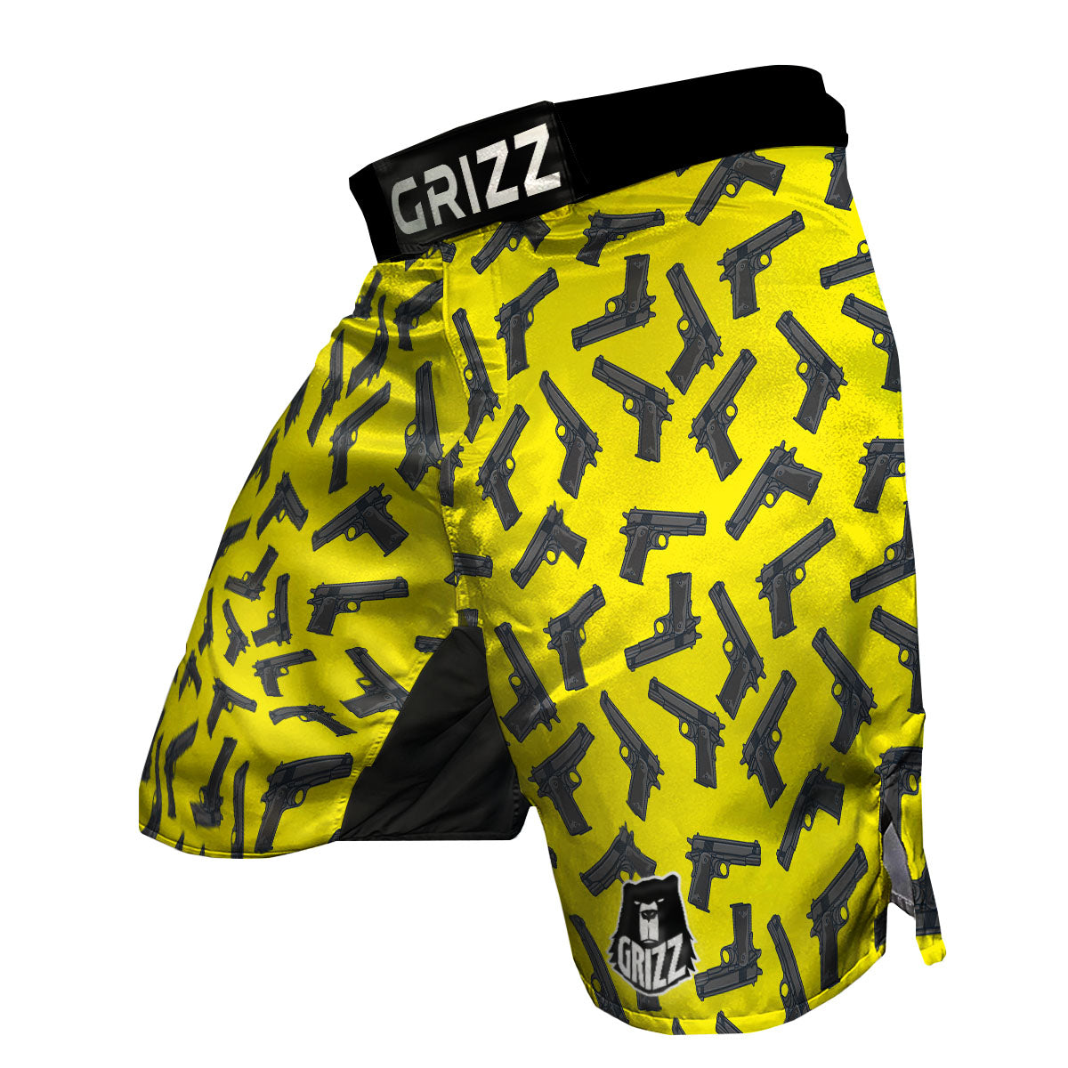 Guns Military Print Pattern MMA Shorts-grizzshop
