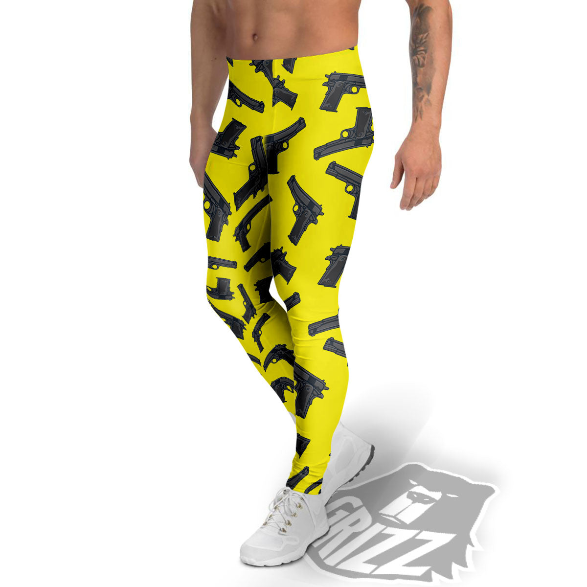 Guns Military Print Pattern Men's Leggings-grizzshop