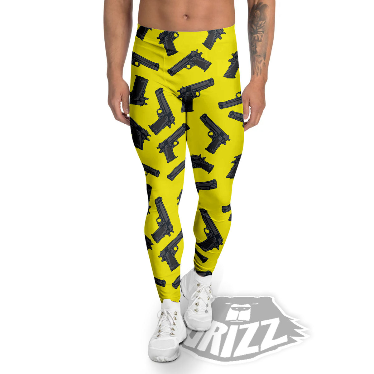 Guns Military Print Pattern Men's Leggings-grizzshop