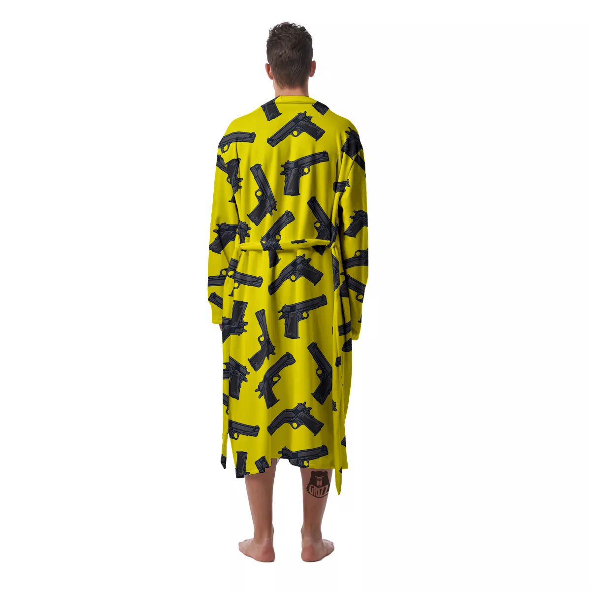 Guns Military Print Pattern Men's Robe-grizzshop