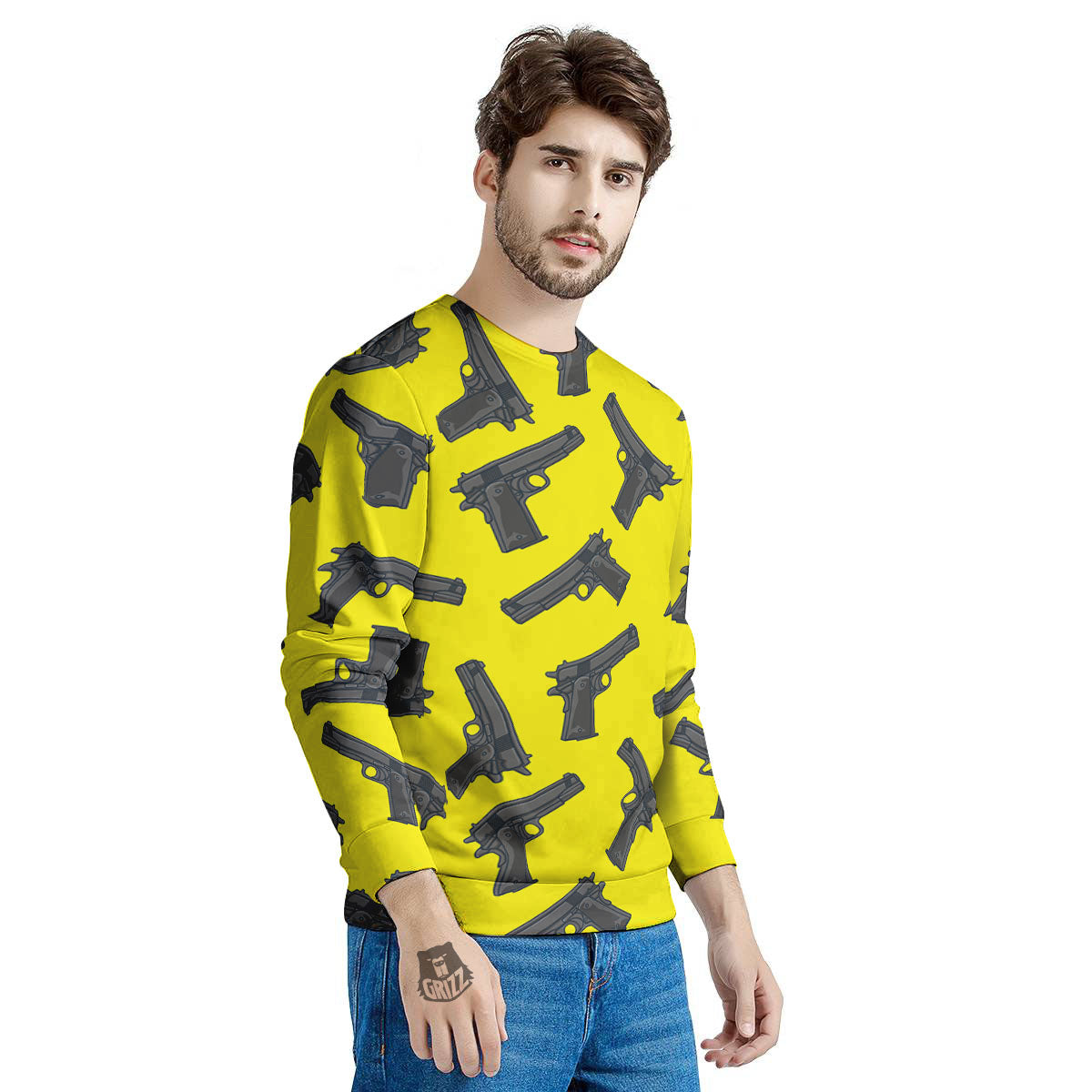Guns Military Print Pattern Men's Sweatshirt-grizzshop