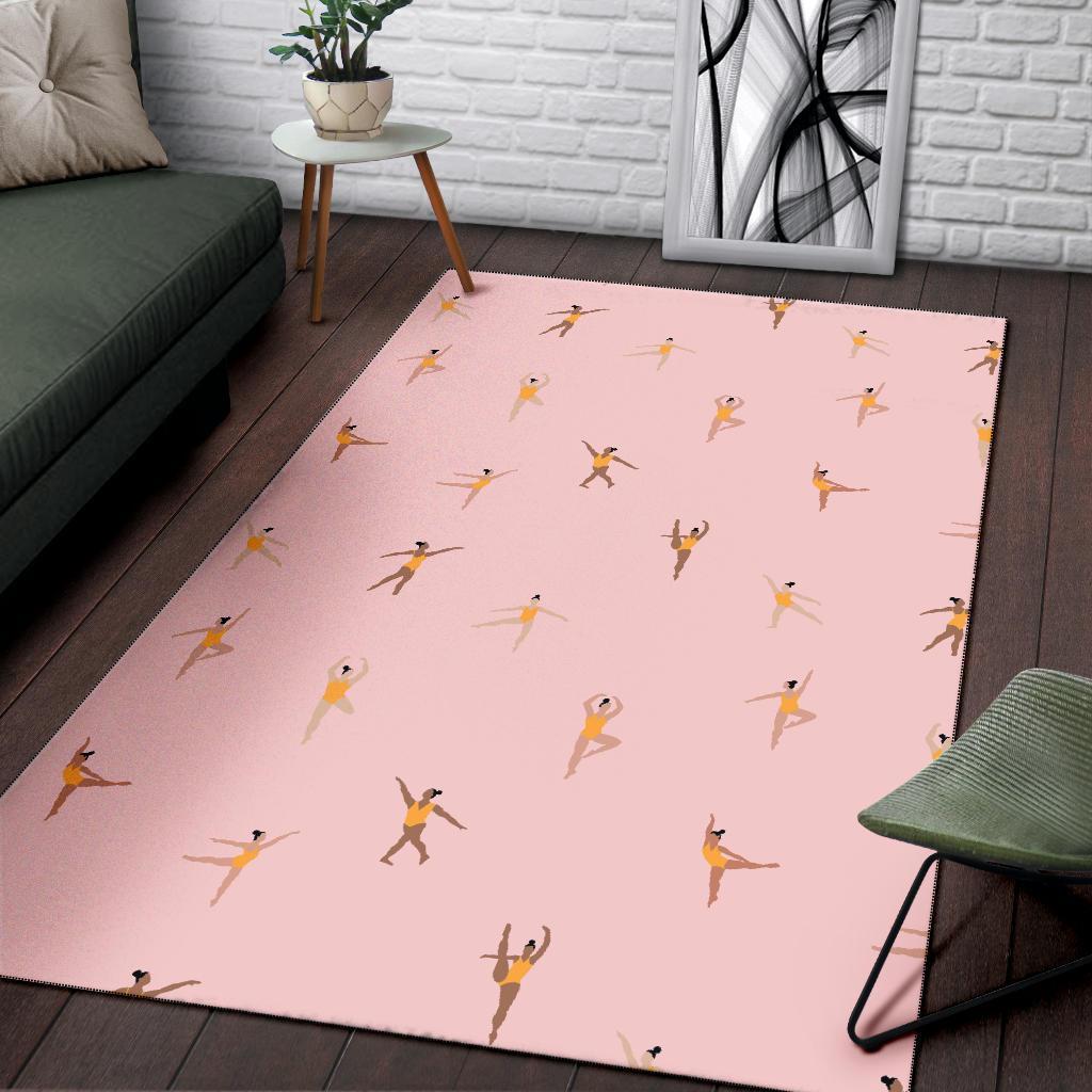 Gymnastics Pattern Print Floor Mat-grizzshop