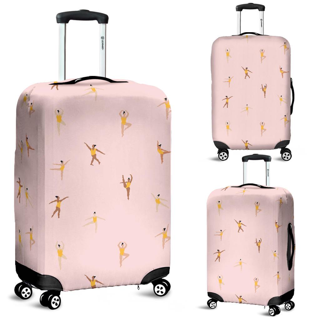 Gymnastics Pattern Print Luggage Cover Protector-grizzshop