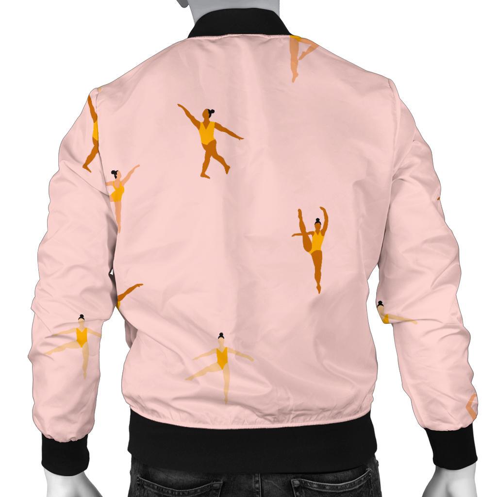 Gymnastics Pattern Print Men's Bomber Jacket-grizzshop