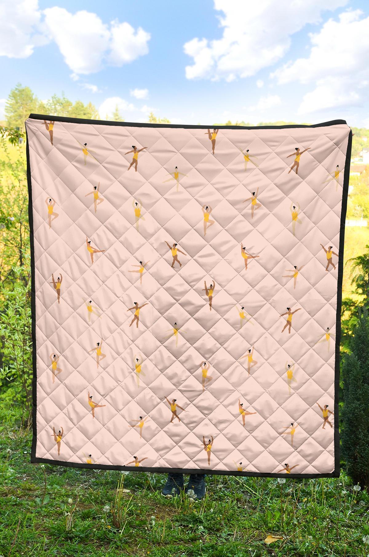 Gymnastics Pattern Print Quilt-grizzshop