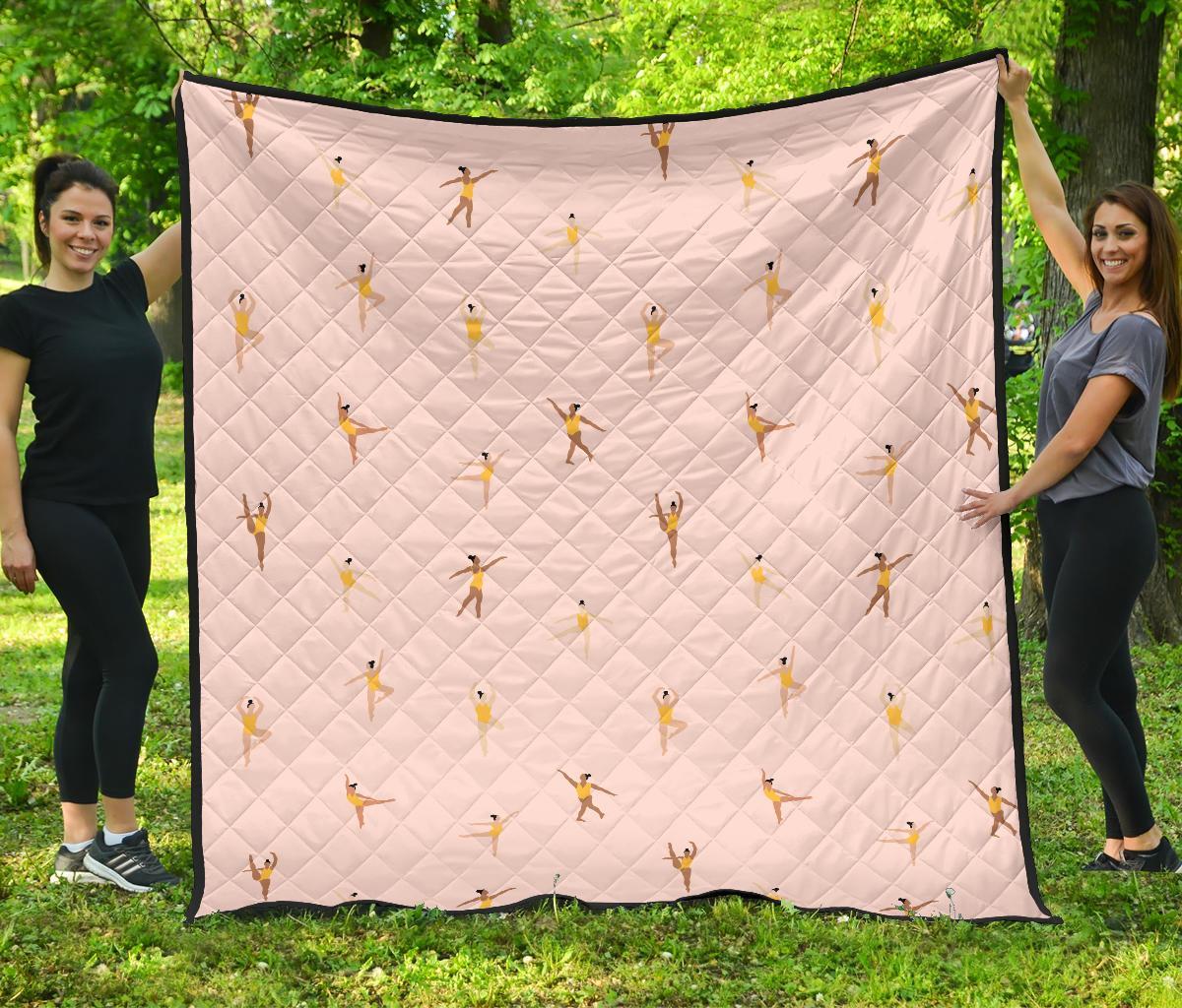 Gymnastics Pattern Print Quilt-grizzshop