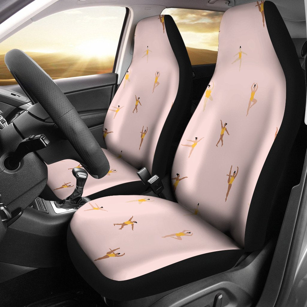 Gymnastics Pattern Print Universal Fit Car Seat Covers-grizzshop