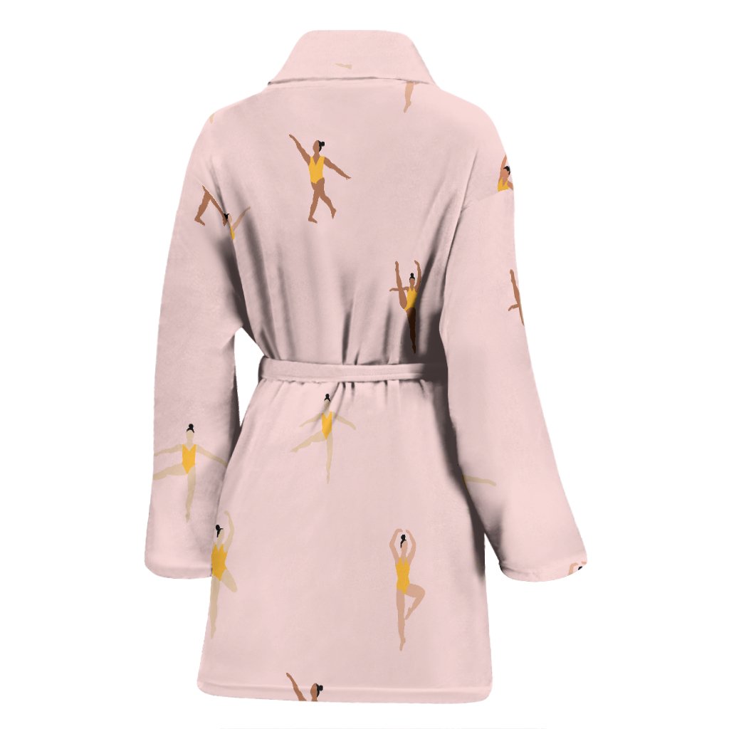 Gymnastics Pattern Print Women Long Robe-grizzshop