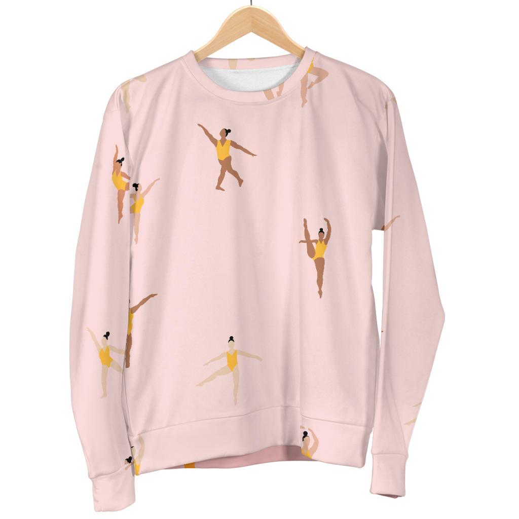 Gymnastics Pattern Print Women's Sweatshirt-grizzshop