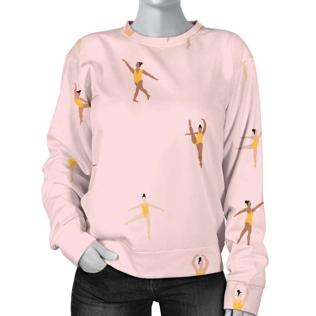 Gymnastics Pattern Print Women's Sweatshirt-grizzshop