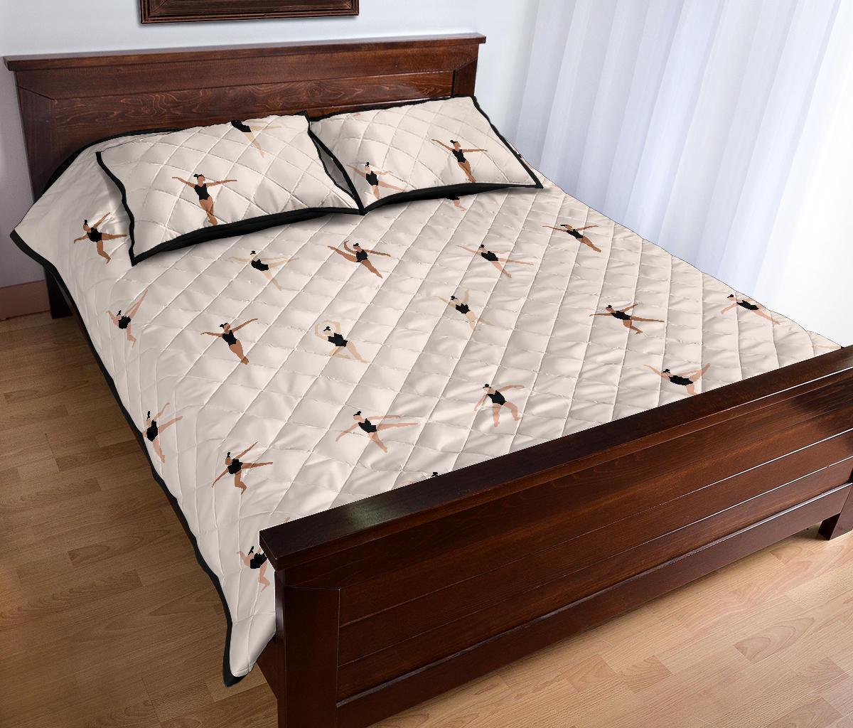 Gymnastics Print Pattern Bed Set Quilt-grizzshop