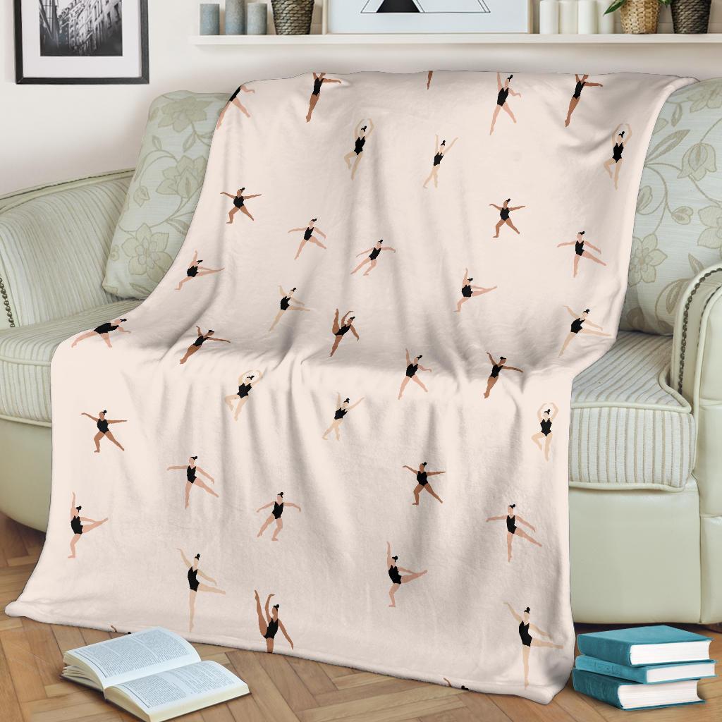 Gymnastics Print Pattern Blanket-grizzshop