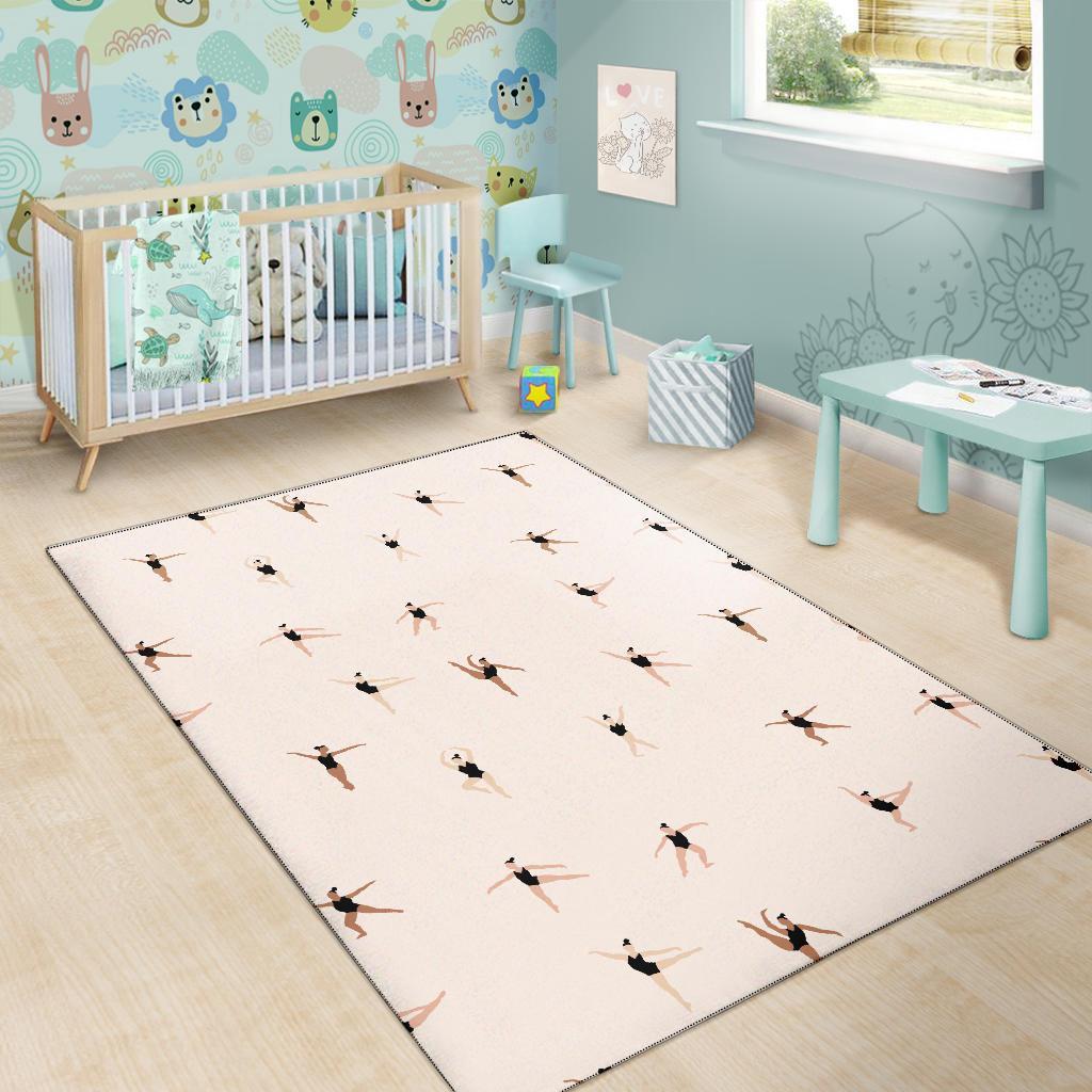 Gymnastics Print Pattern Floor Mat-grizzshop