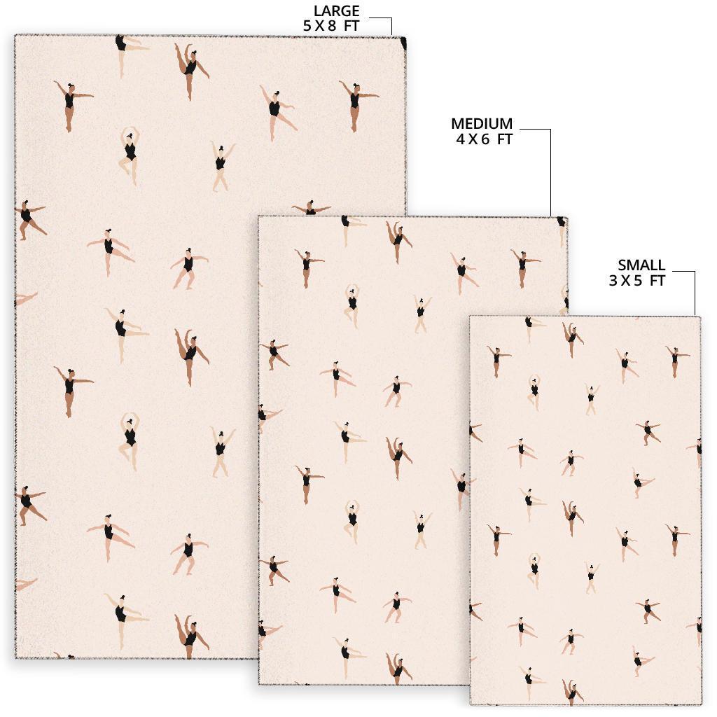 Gymnastics Print Pattern Floor Mat-grizzshop