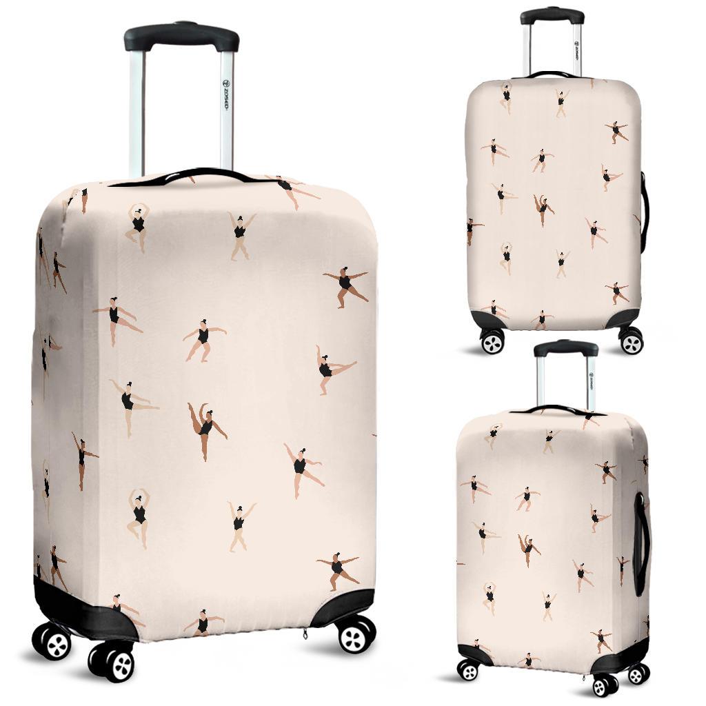 Gymnastics Print Pattern Luggage Cover Protector-grizzshop