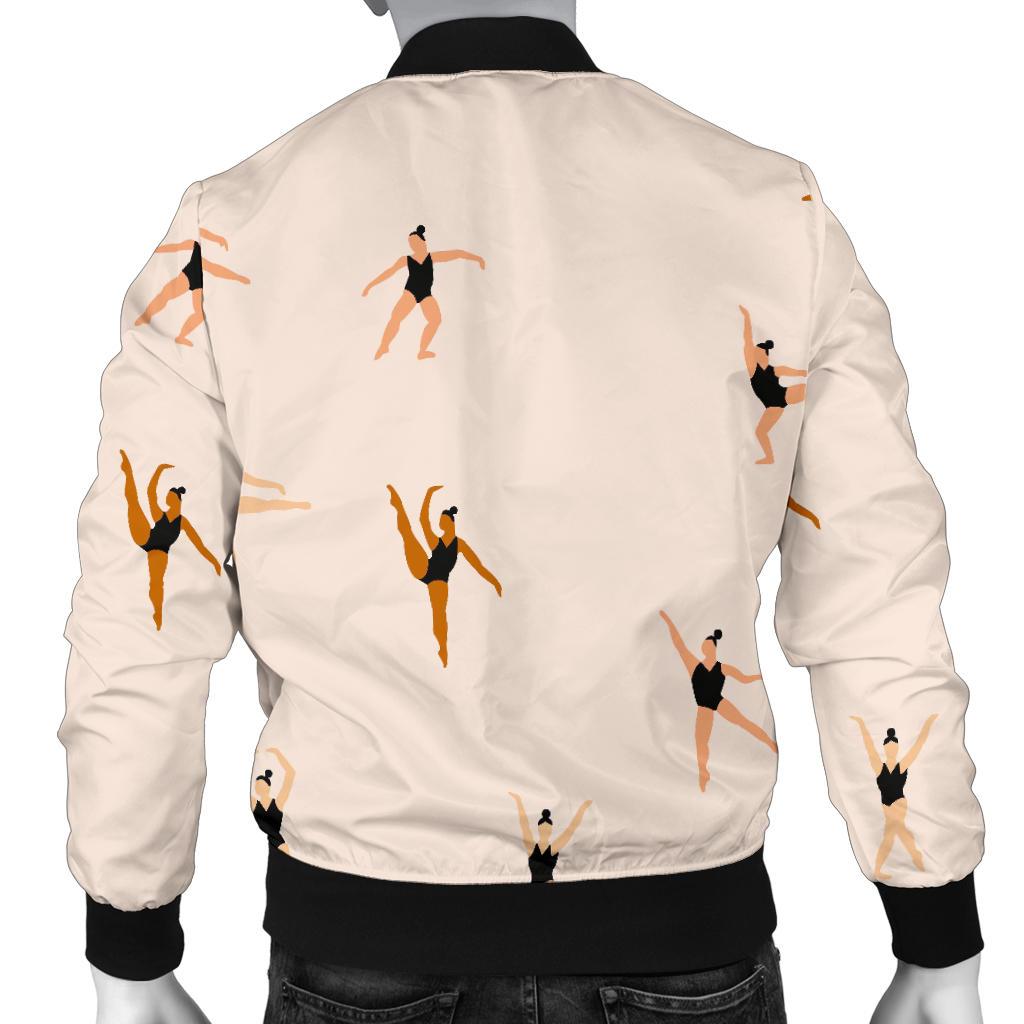 Gymnastics Print Pattern Men's Bomber Jacket-grizzshop