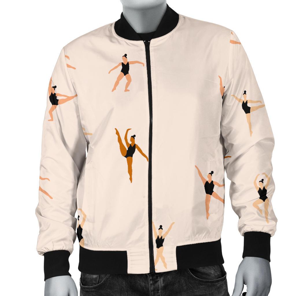 Gymnastics Print Pattern Men's Bomber Jacket-grizzshop