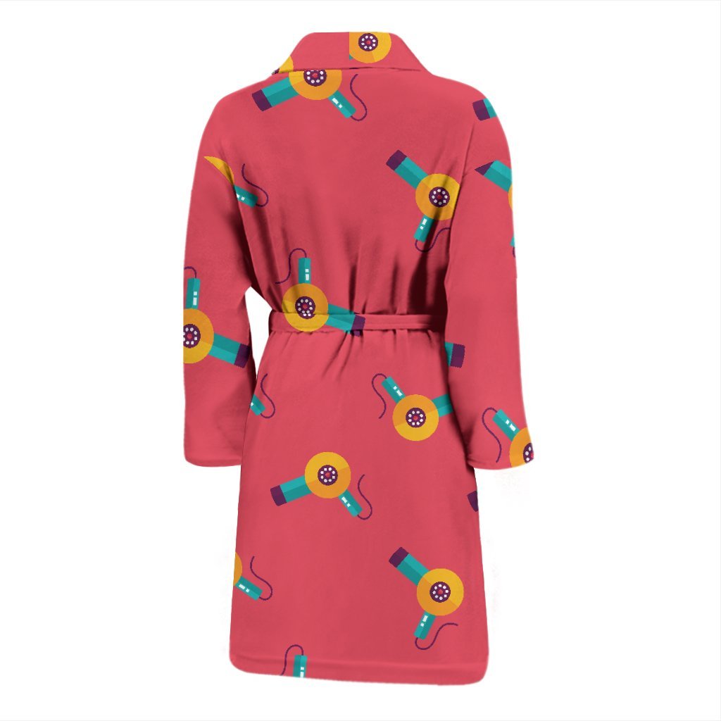 Hair Stylist Pattern Print Men Long Robe-grizzshop
