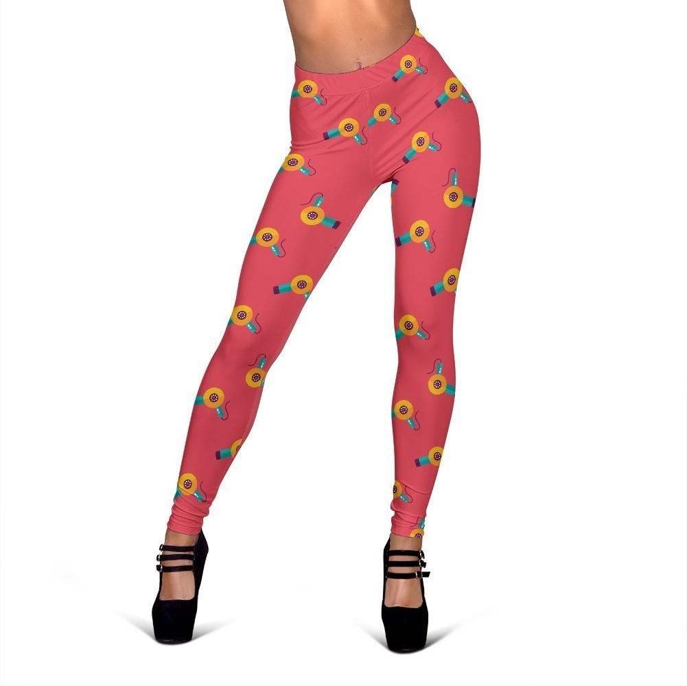 Hair Stylist Pattern Print Women Leggings-grizzshop