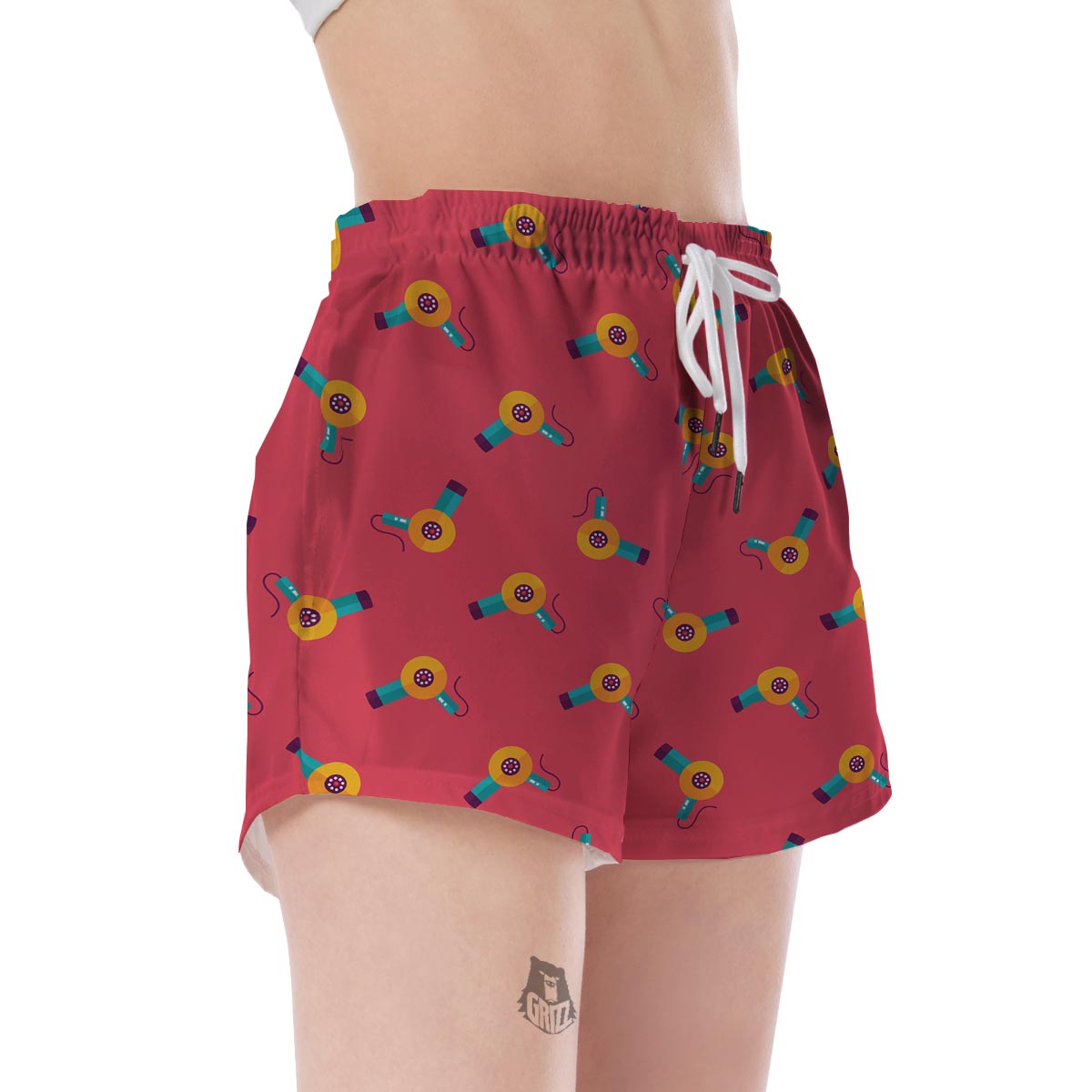Hair Stylist Pattern Print Women's Shorts-grizzshop