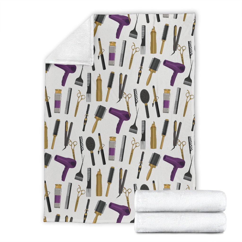 Hair Stylist Print Pattern Blanket-grizzshop