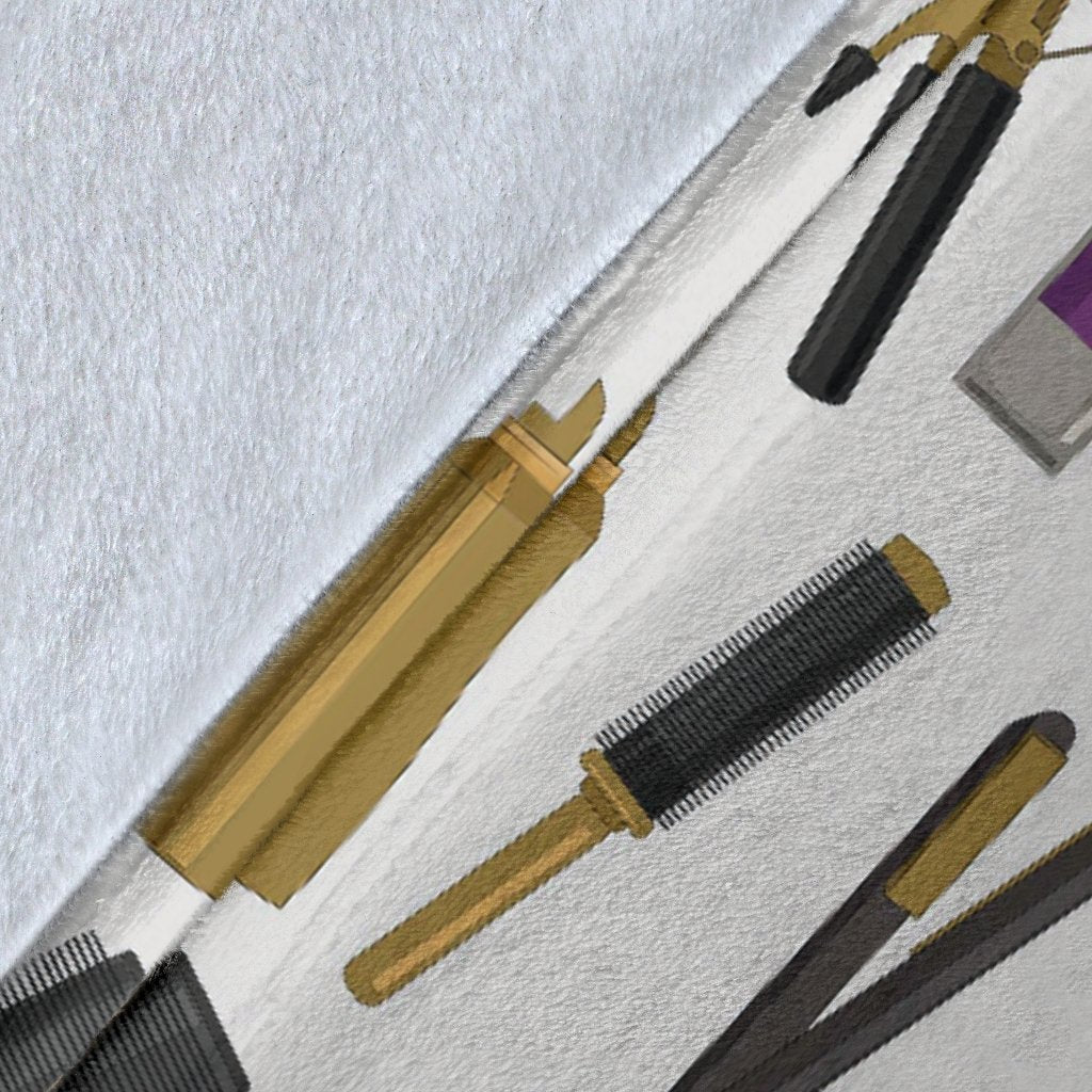 Hair Stylist Print Pattern Blanket-grizzshop