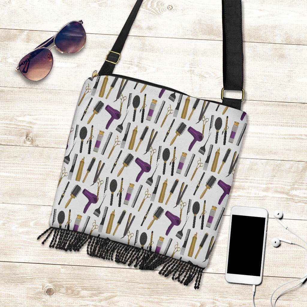 Hair Stylist Print Pattern Crossbody Bags-grizzshop