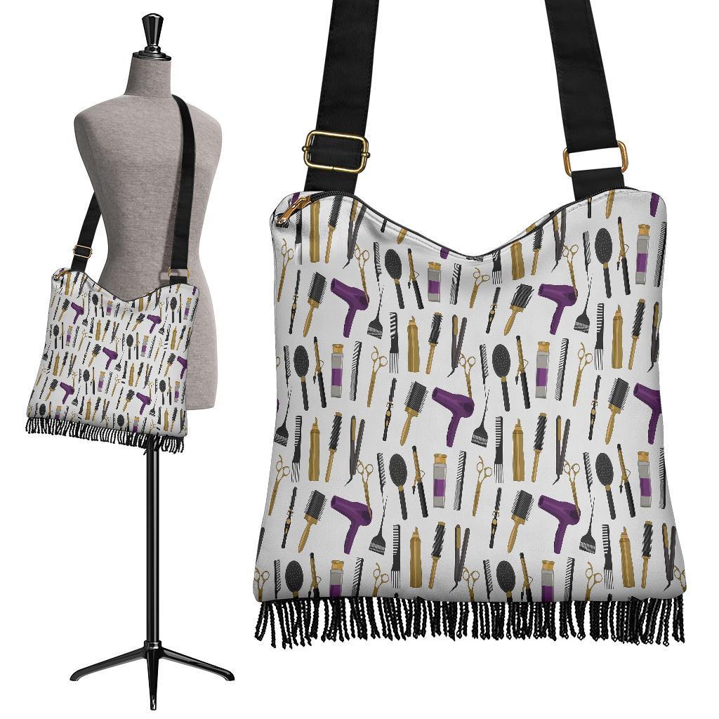 Hair Stylist Print Pattern Crossbody Bags-grizzshop