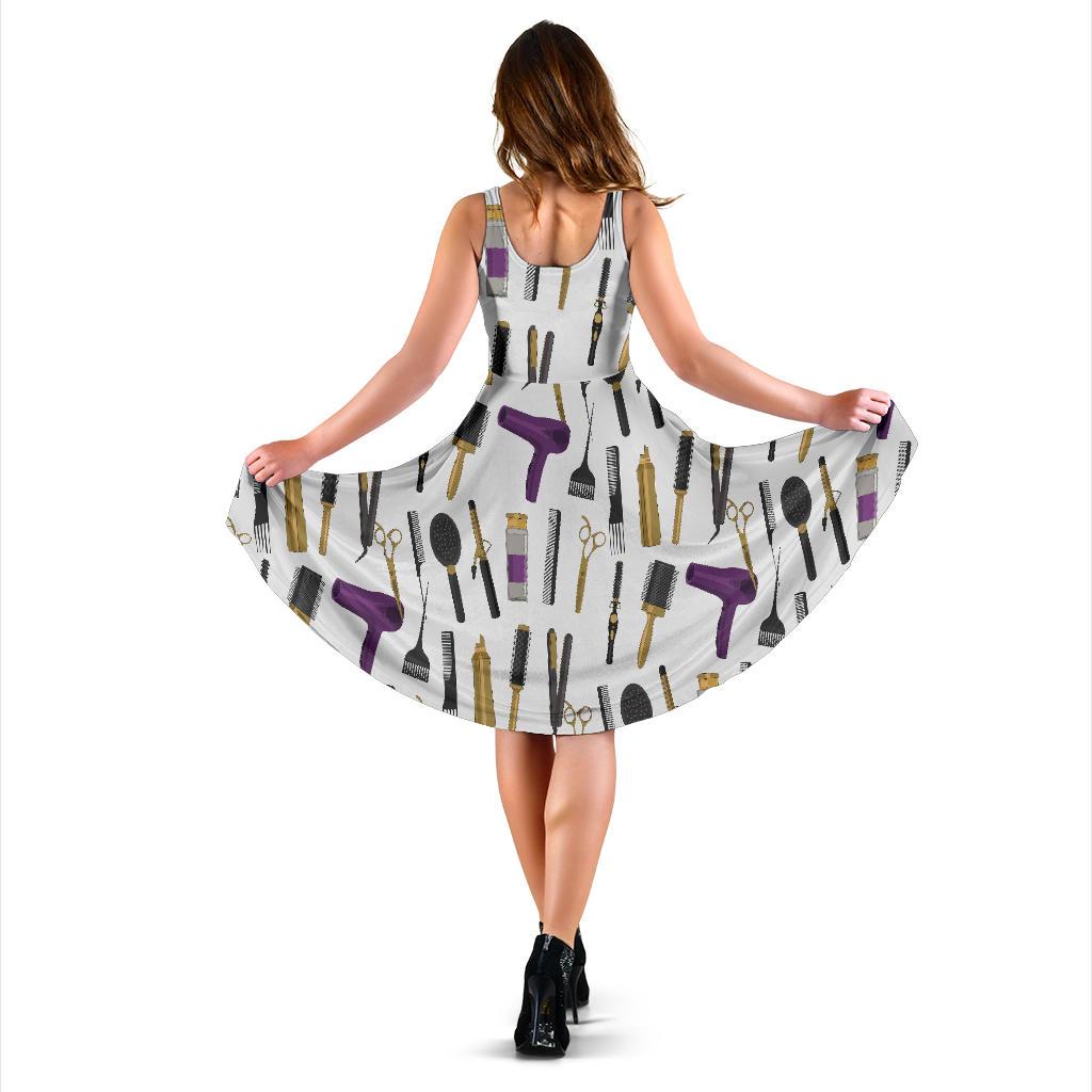 Hair Stylist Print Pattern Dress-grizzshop