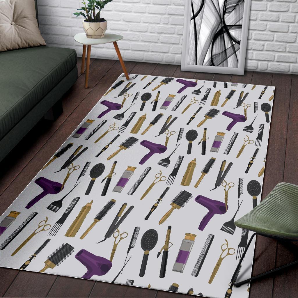 Hair Stylist Print Pattern Floor Mat-grizzshop