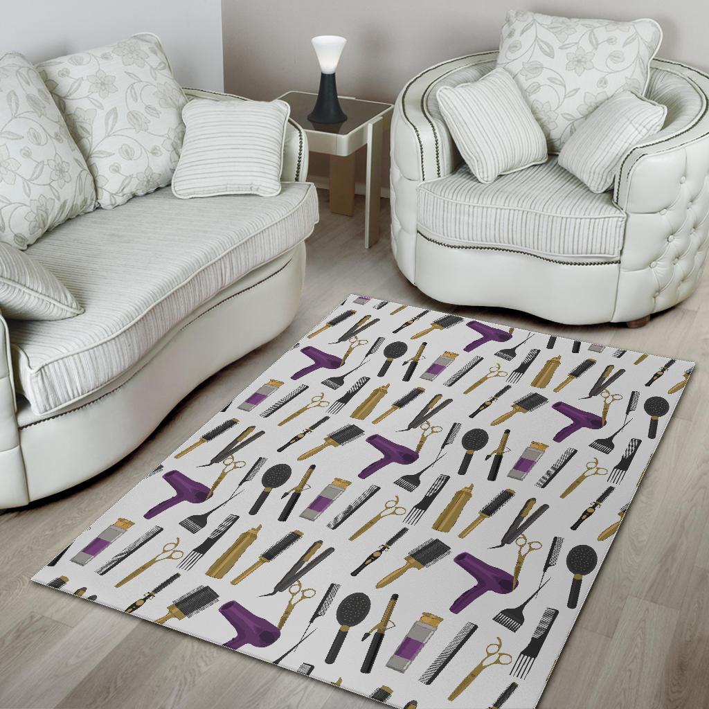 Hair Stylist Print Pattern Floor Mat-grizzshop