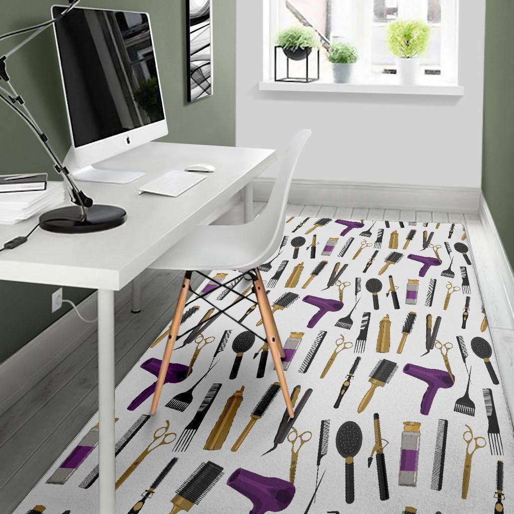 Hair Stylist Print Pattern Floor Mat-grizzshop