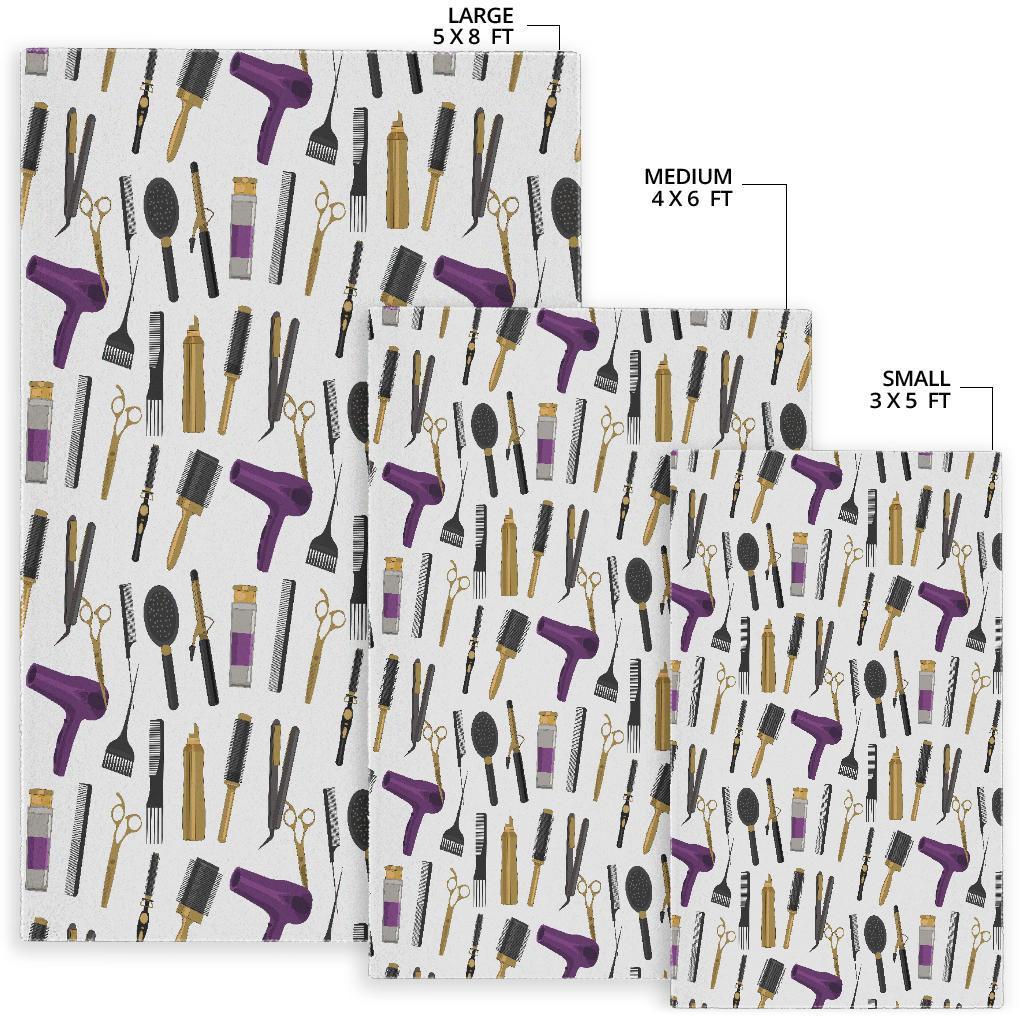 Hair Stylist Print Pattern Floor Mat-grizzshop