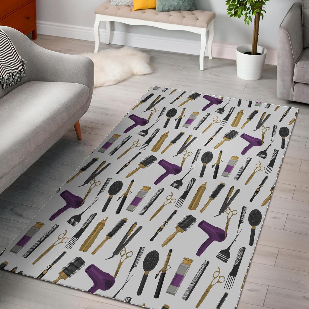 Hair Stylist Print Pattern Floor Mat-grizzshop