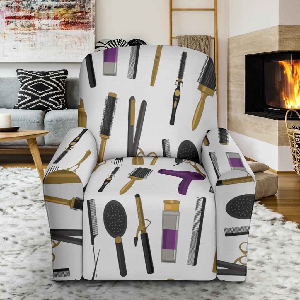 Hair Stylist Print Pattern Recliner Cover-grizzshop