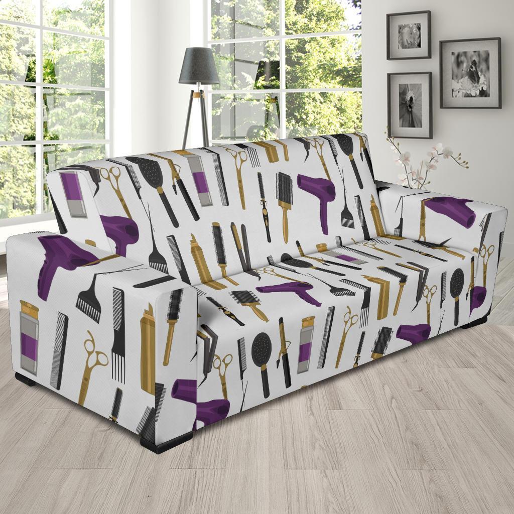 Hair Stylist Print Pattern Sofa Covers-grizzshop