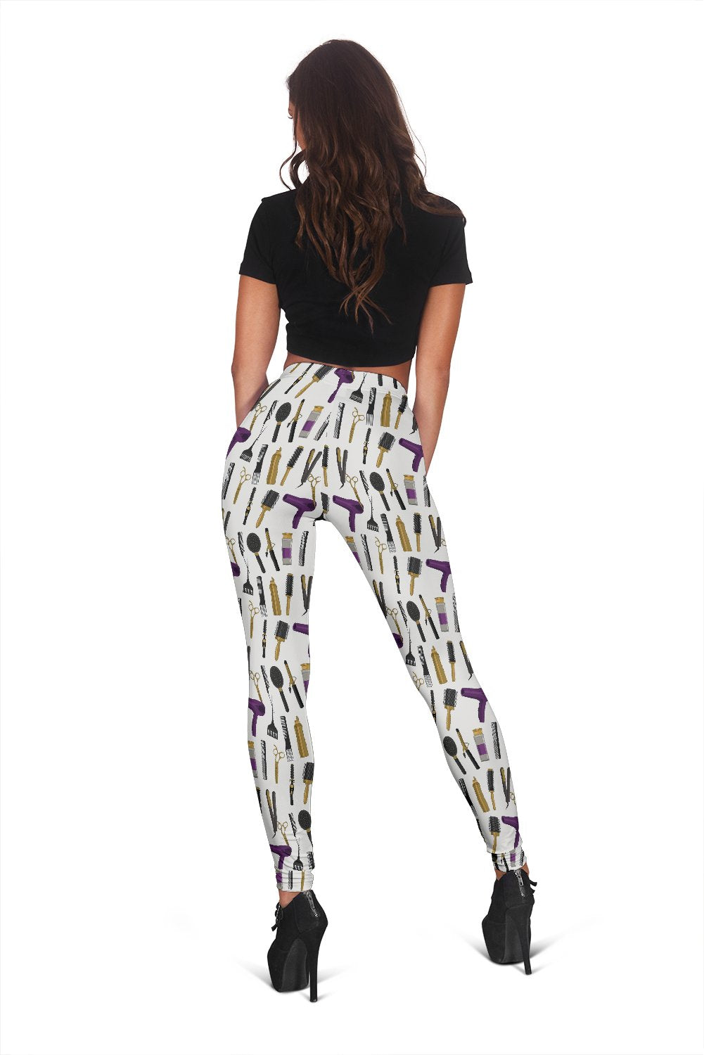 Hair Stylist Print Pattern Women Leggings-grizzshop