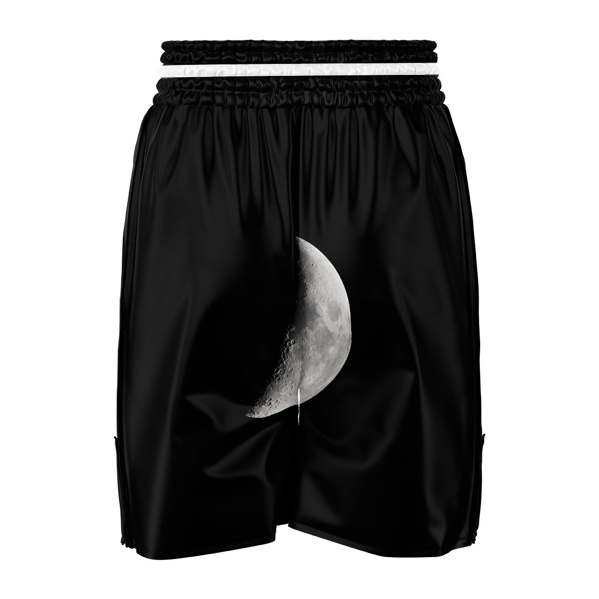 Half Moon Print Boxing Shorts-grizzshop