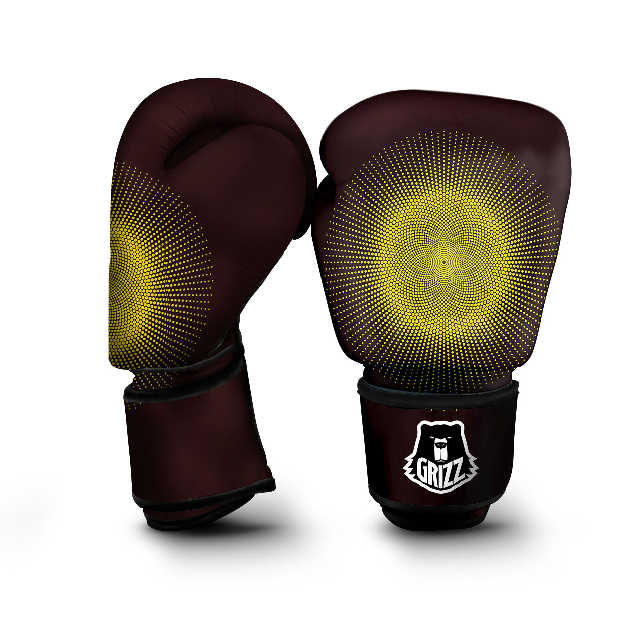 Halftone Sun Dot Print Boxing Gloves-grizzshop