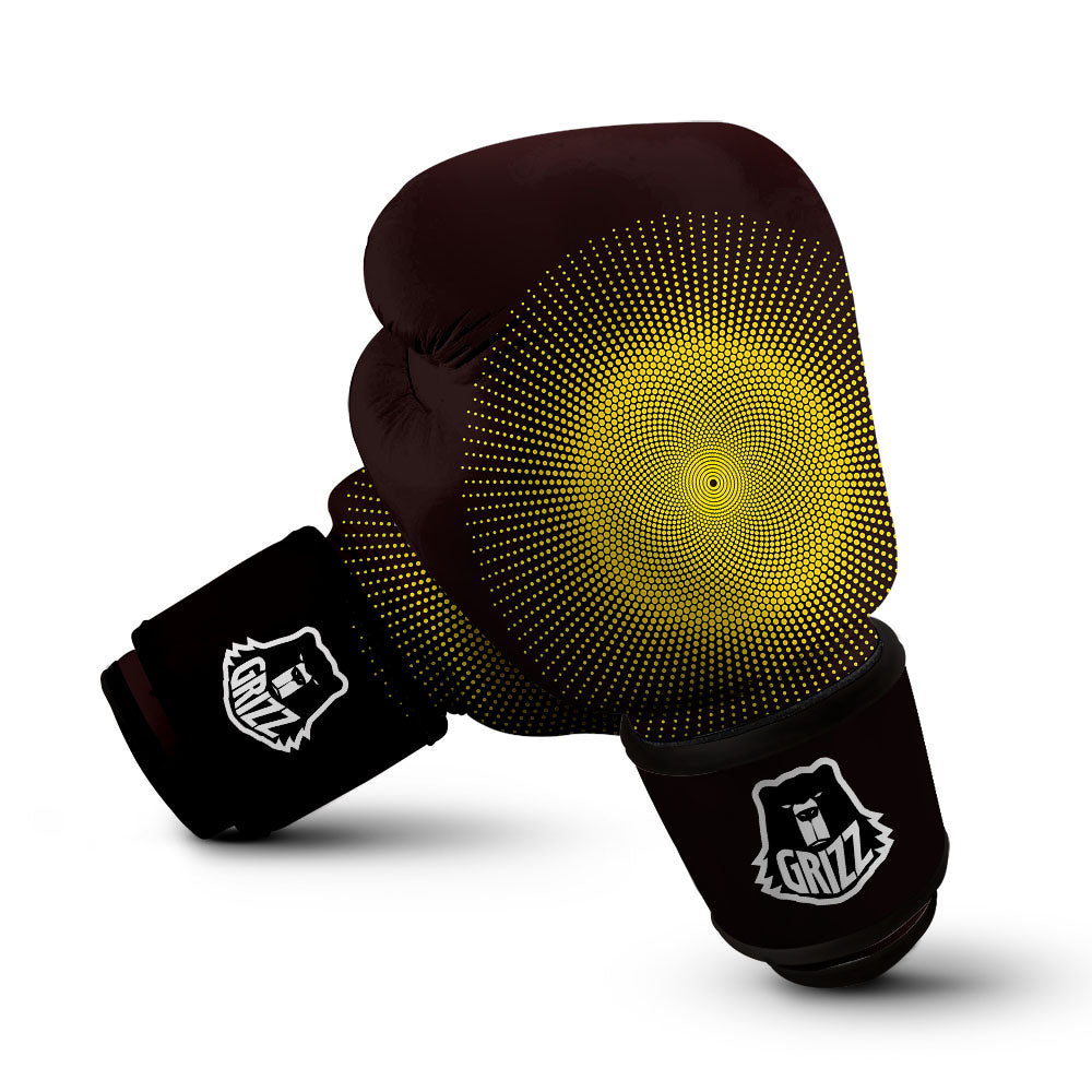 Halftone Sun Dot Print Boxing Gloves-grizzshop