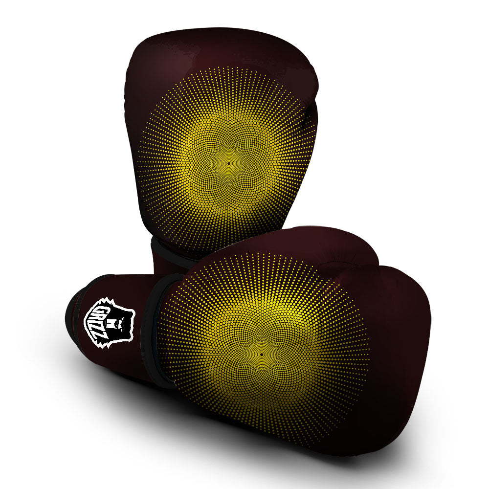Halftone Sun Dot Print Boxing Gloves-grizzshop